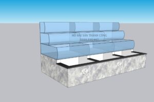 HỒ CÁ 3 TÂNG KÍNH CONG